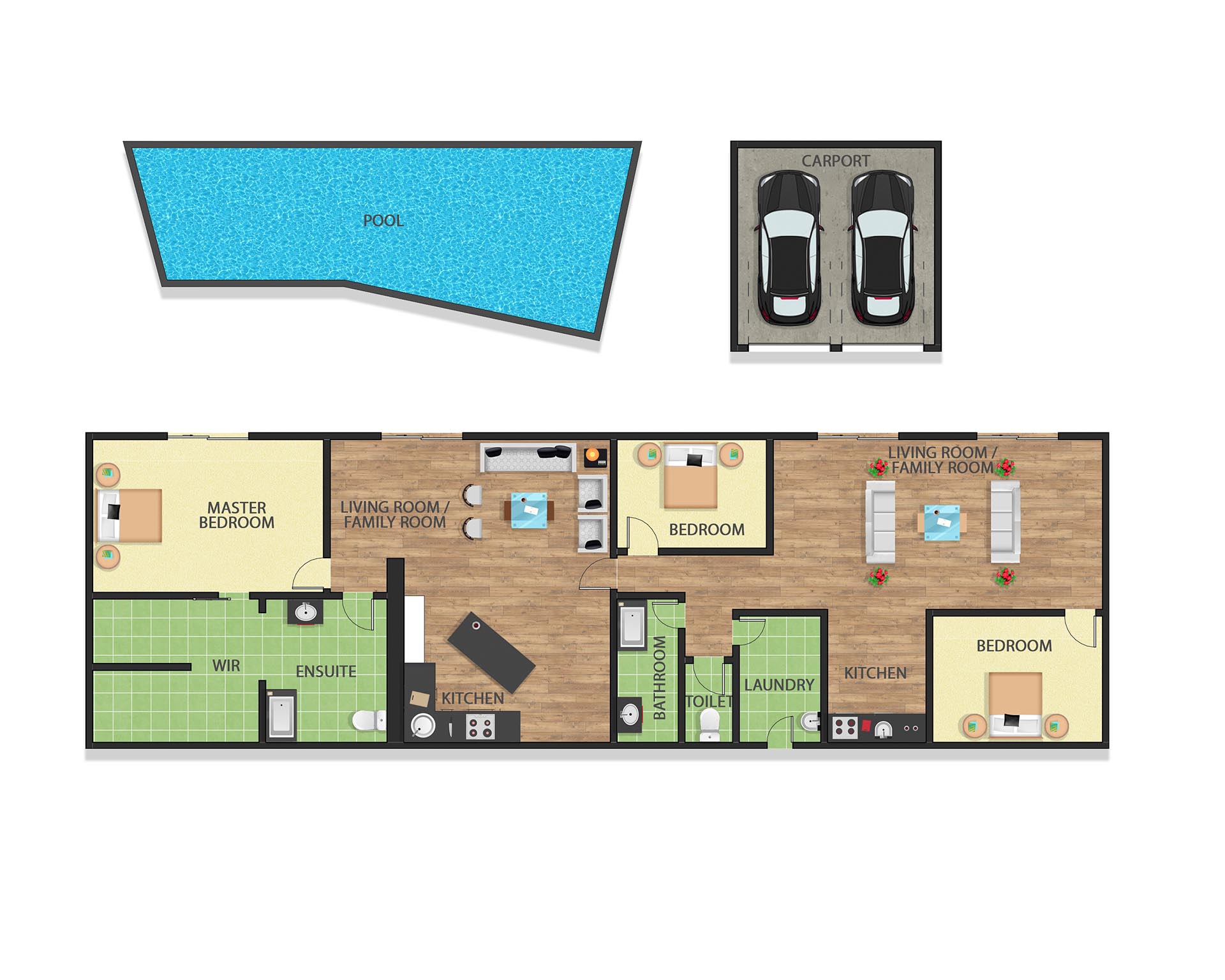 TEXTURED HOUSE LAYOUT
