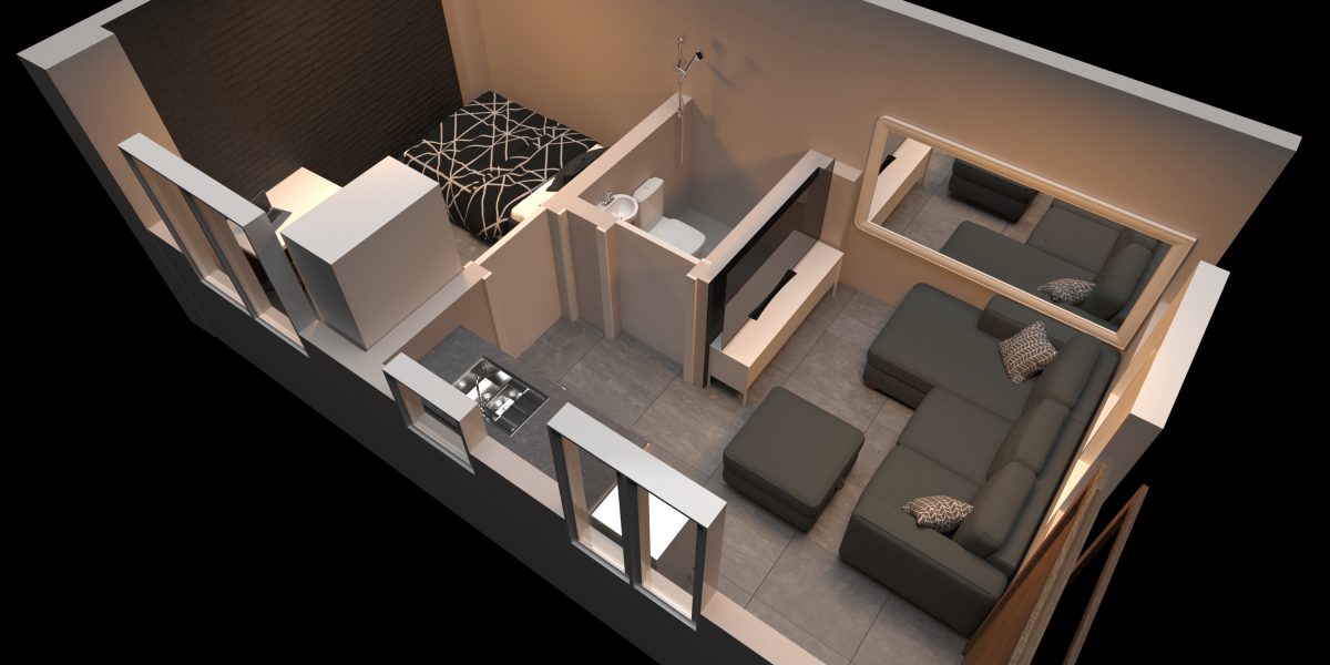 small 3d floor plan